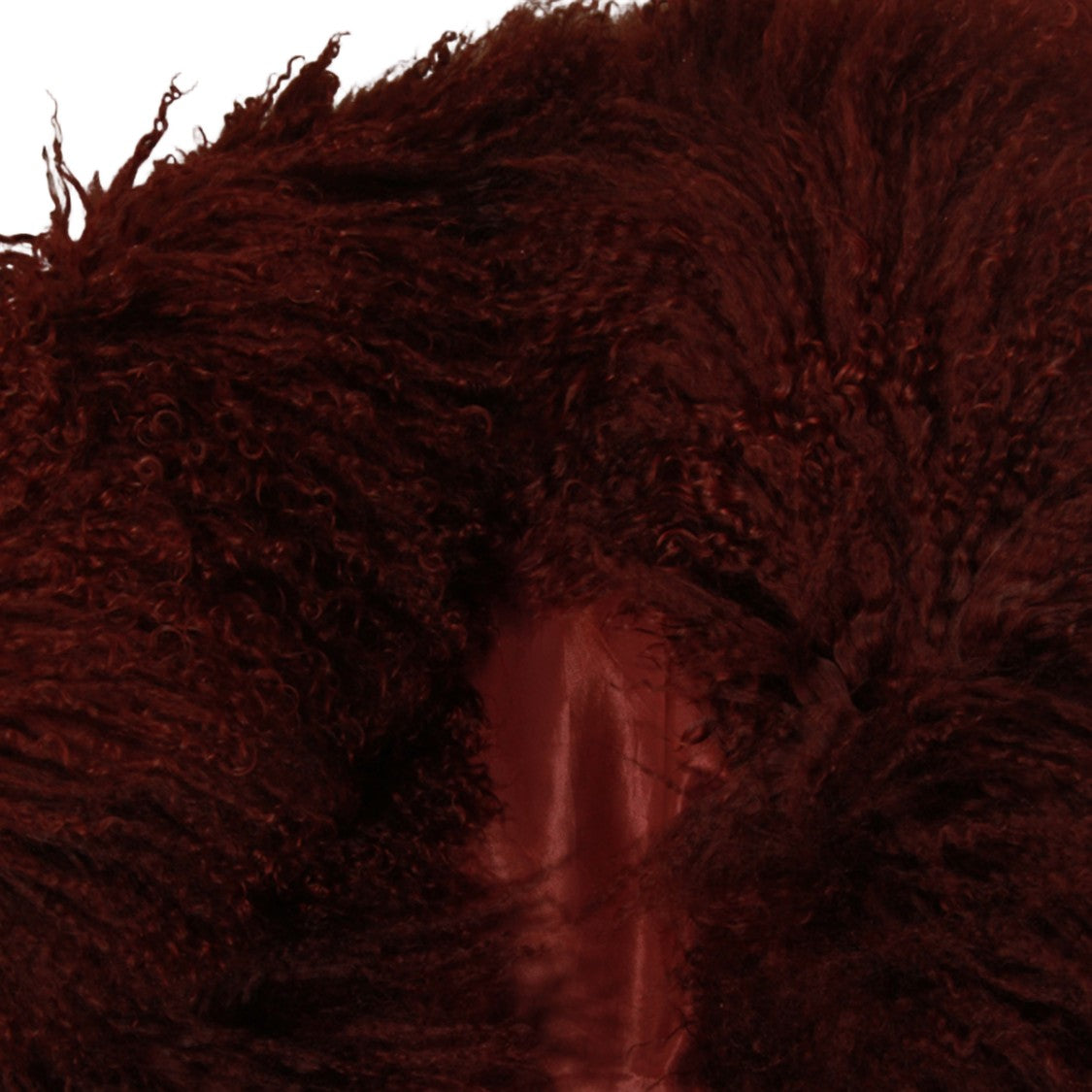 Salvatore Santoro Bordeaux Curly Textured Fur Coat