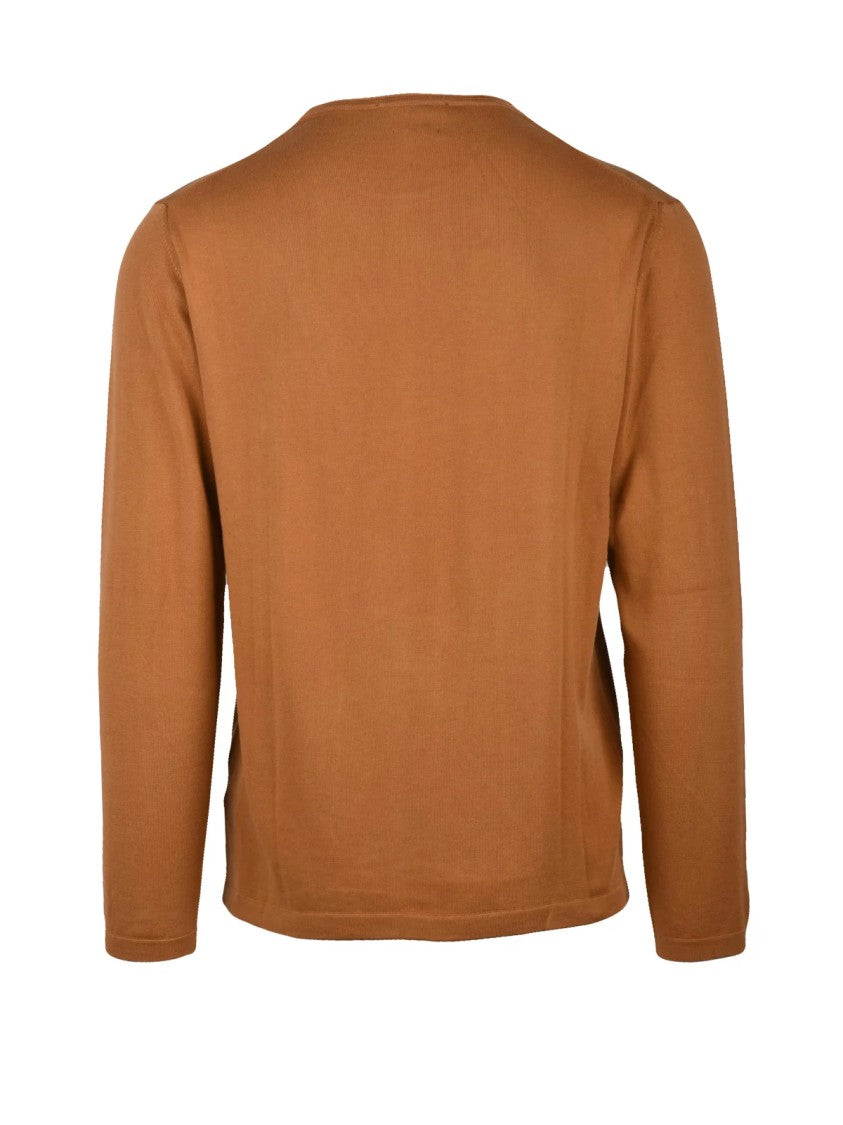 Daniele Fiesoli Brown Relaxed Cotton Sweater