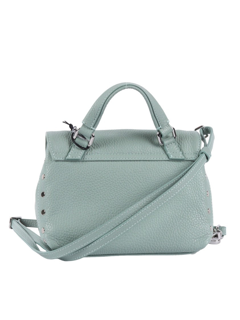 Zanellato Srl Green Piperita Daily Pebbled Leather Shoulder Bag
