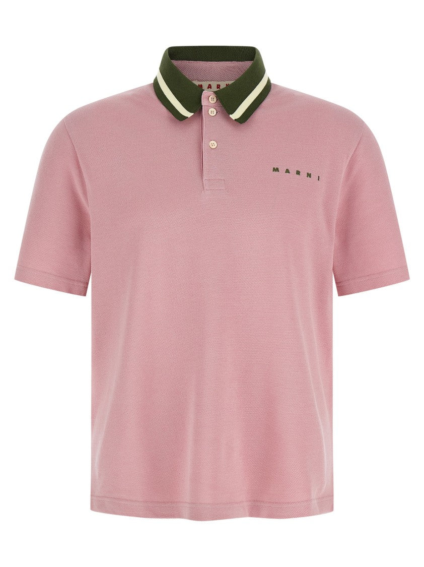 Marni Piqué Cotton Polo Shirt