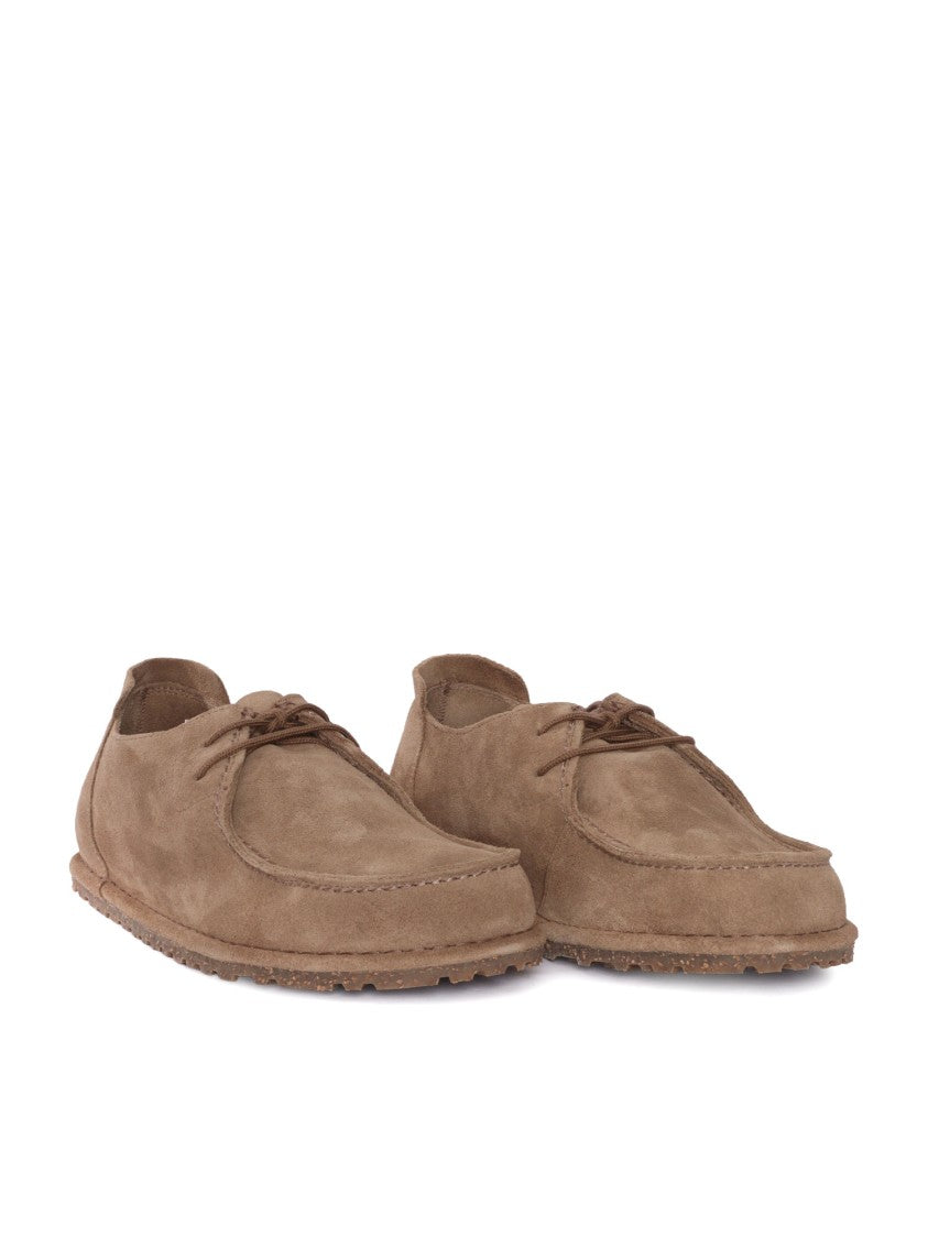Birkenstock Taupe Utti Suede Leather Loafers