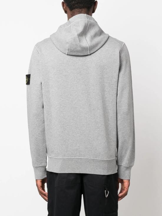 Stone Island Organic Cotton Fleece Zip-Up Hoodie