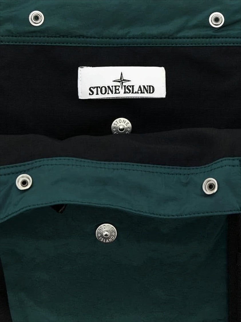 Stone Island Deep Teal Polyamide Tote Bag
