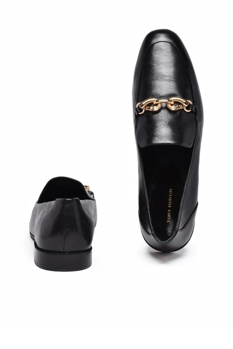 Tory Burch Refined Black Leather Loafer