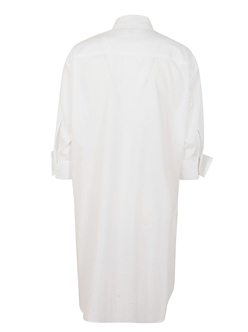 Yohji Yamamoto Relaxed White Cotton Shirt With Button-Down Front