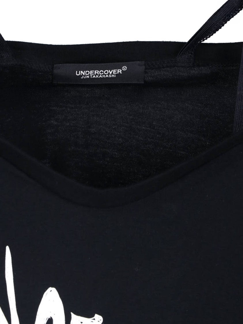 Undercover Black Loose-Fitting Hand-Painted Graphic T-Shirt
