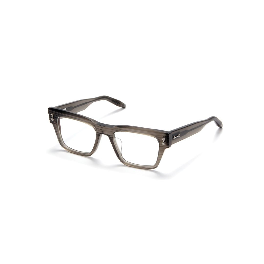 Akoni Columba Rectangular Frame Eyeglasses With Translucent Smoky Grey Finish