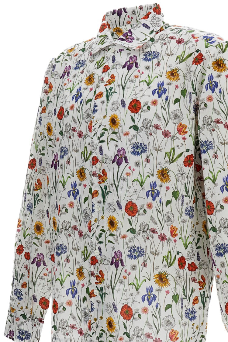 Junya Watanabe White Floral Cotton Shirt