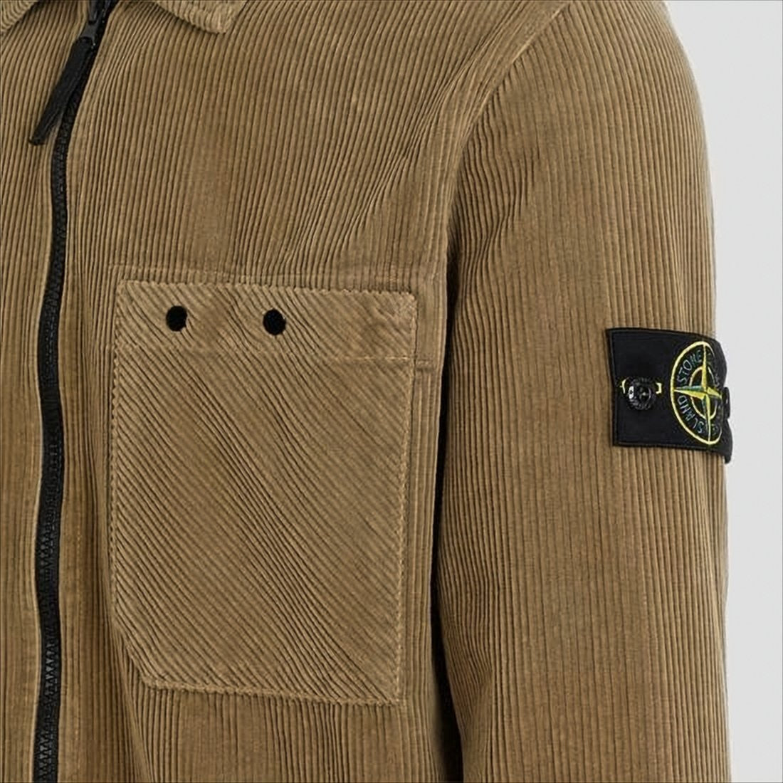 Stone Island Corduroy Jacket With Zip-Front