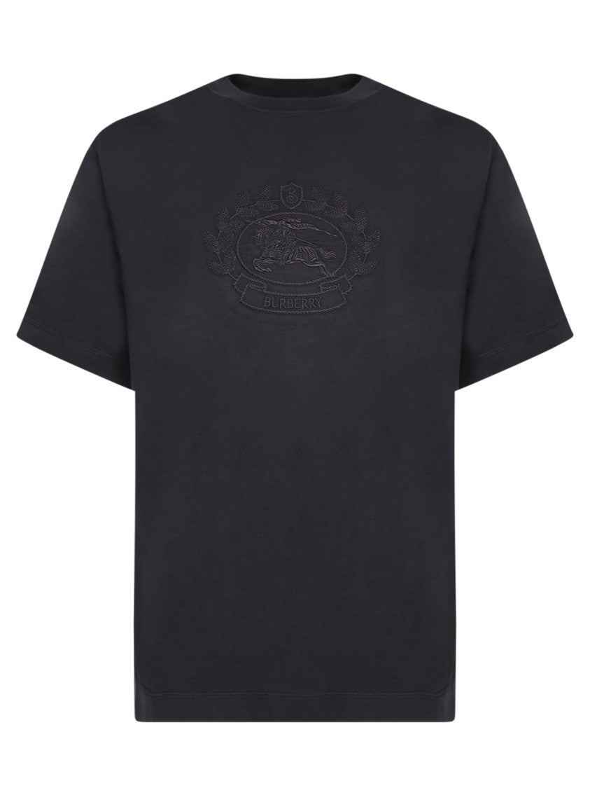 Burberry Black Cotton T-Shirts