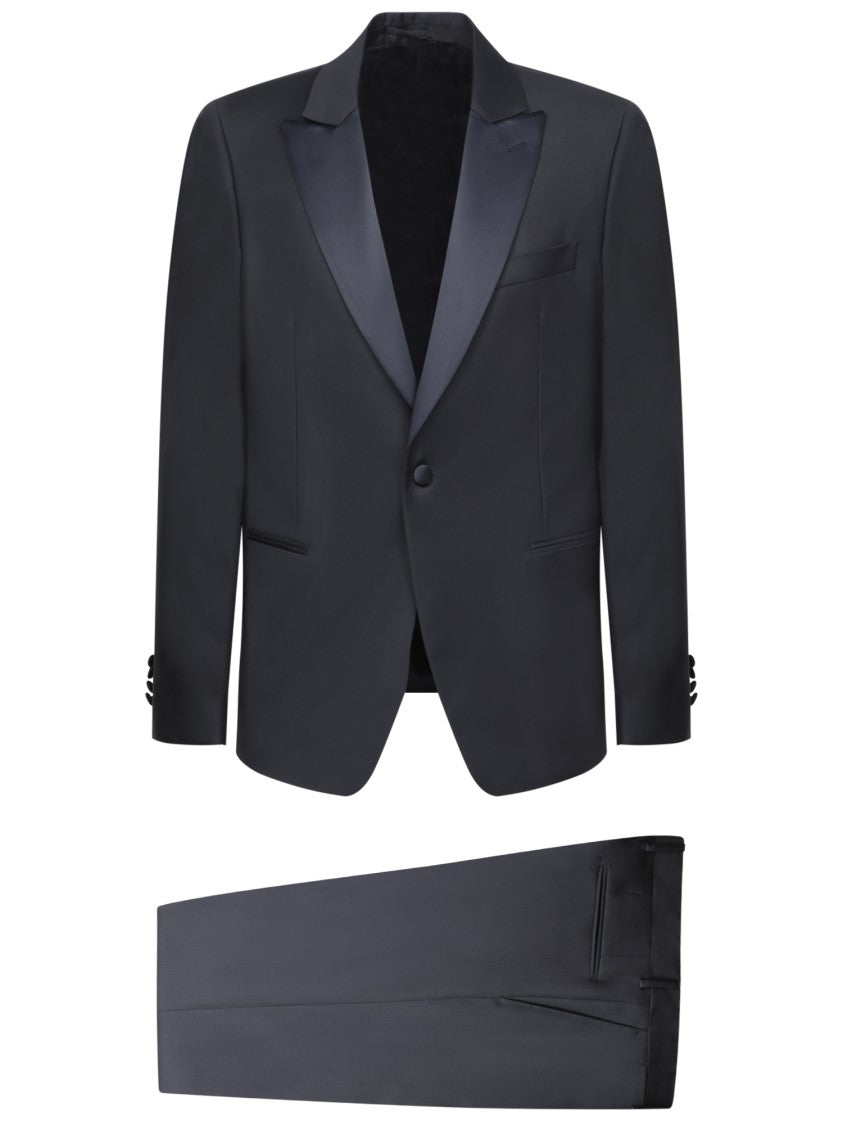 Lardini Refined Single-Breasted Lardini Suit In Blue