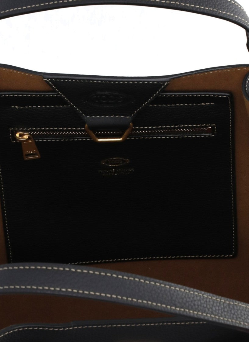 Tod's Structured Leather Tim Small Bag With Hook Fastening