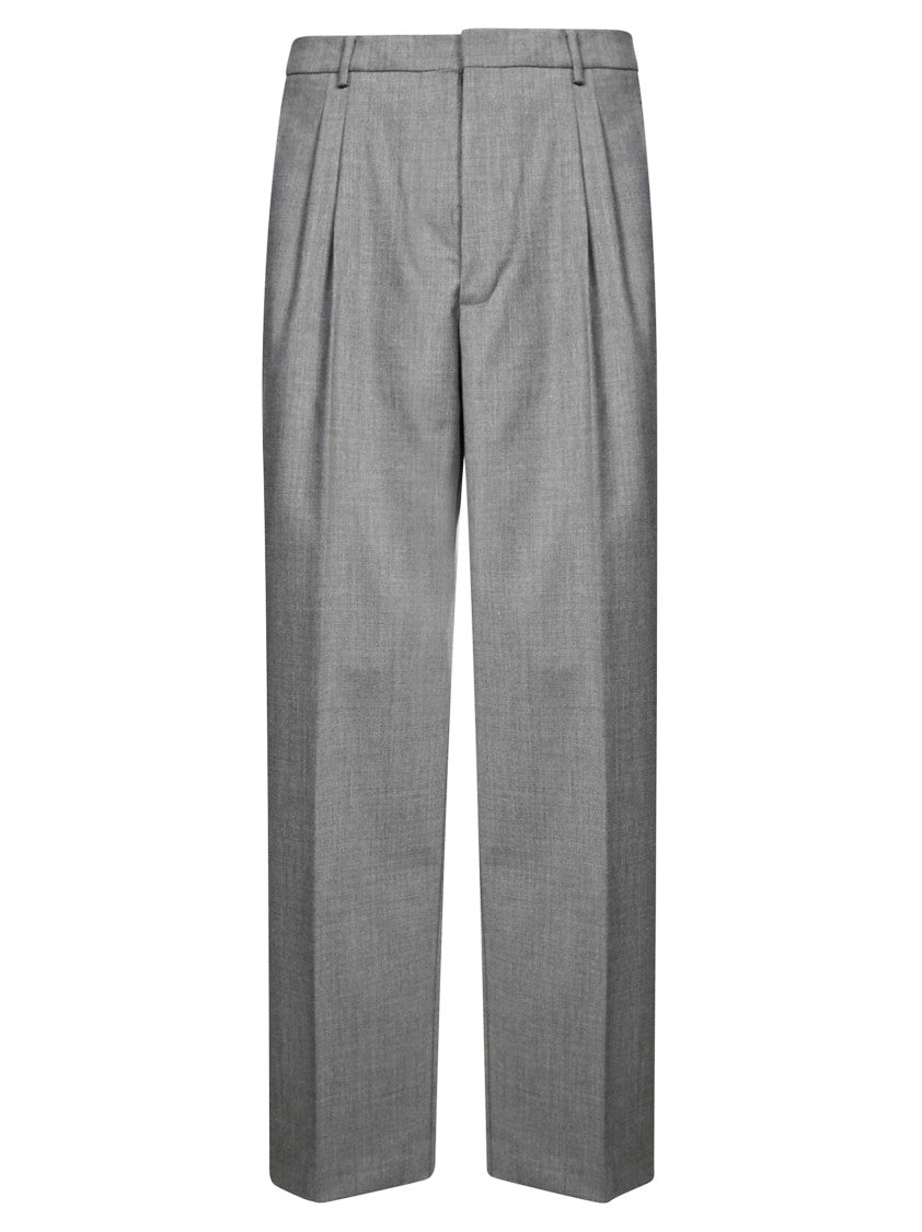 Amaranto Tailored Straight-Leg Trousers With Front Pleats