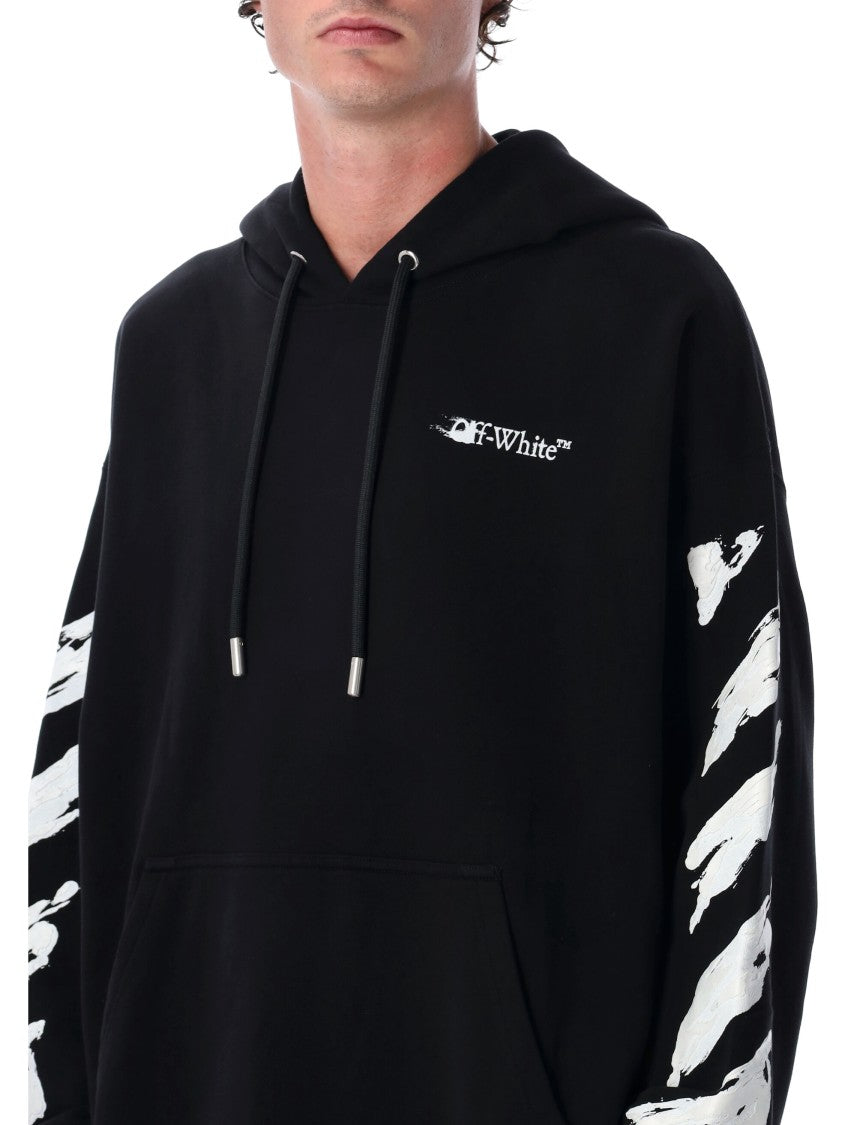 Off-White Ink Arrow Black Cotton Skate Hoodie