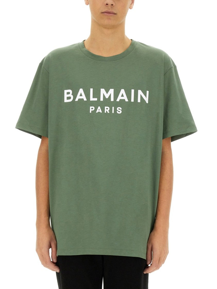 Balmain Relaxed Fit T-Shirt With Bold Logo Print