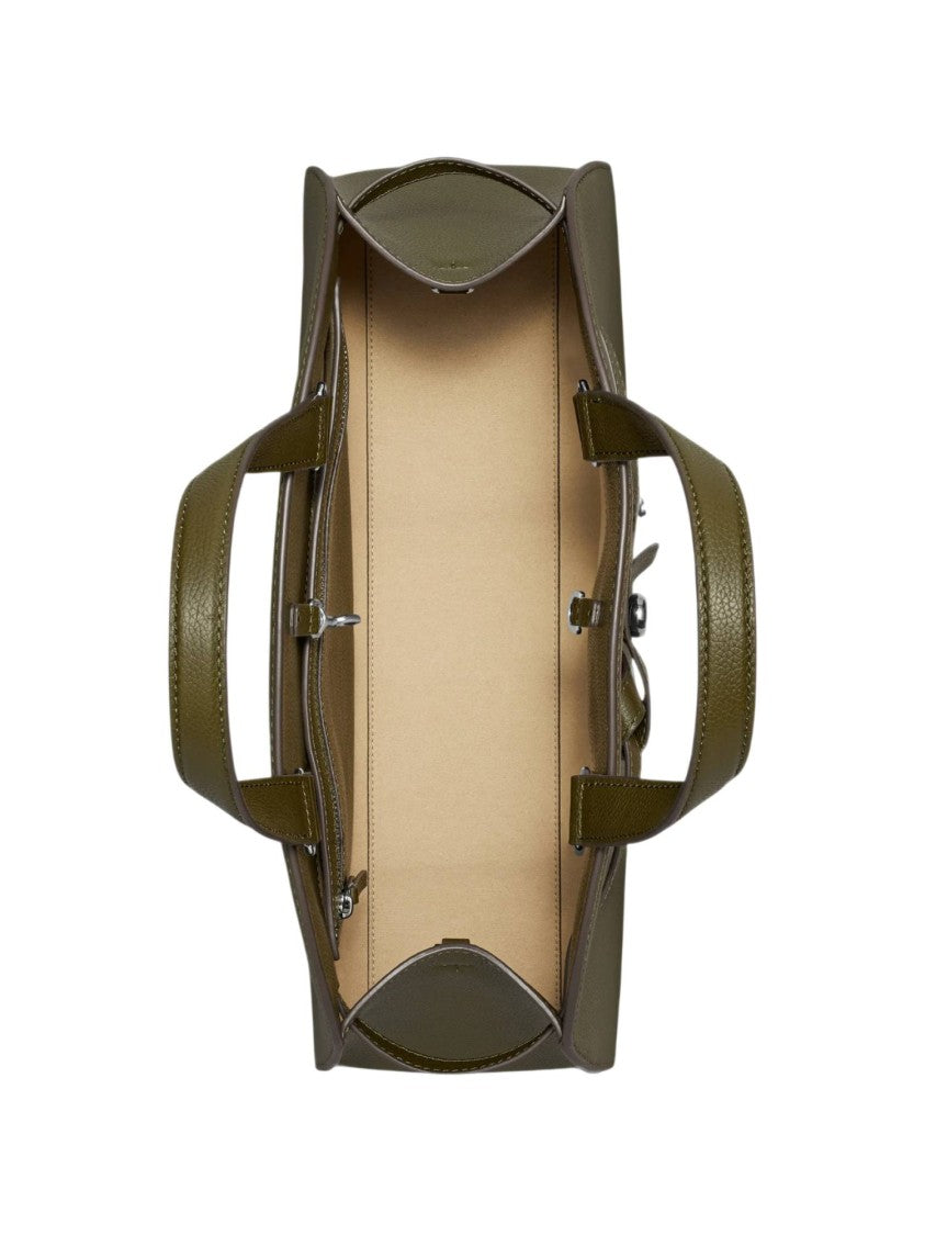 Tory Burch Green Romy Bauletto Dome Leather Shoulder Bag