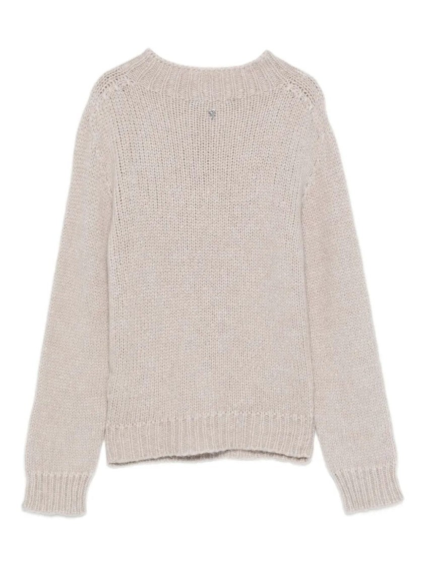 Dondup Open-Knit Turtle-Neck Sweater With Textured Pattern