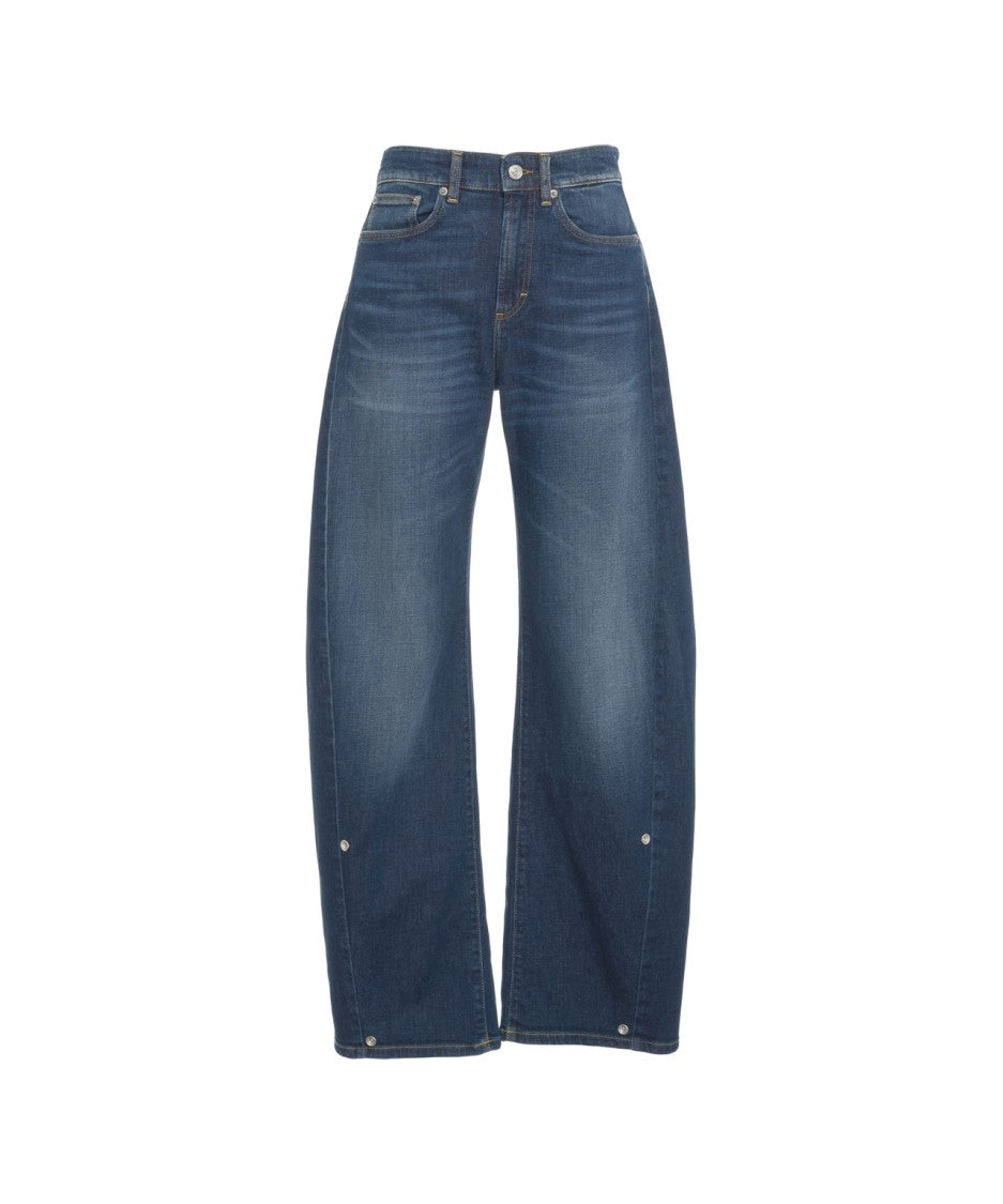 Department Five High-Quality Denim Wide Leg Jeans With Adjustable Hems