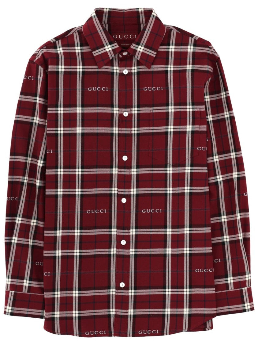 Gucci Plaid Button-Down Cotton Shirt