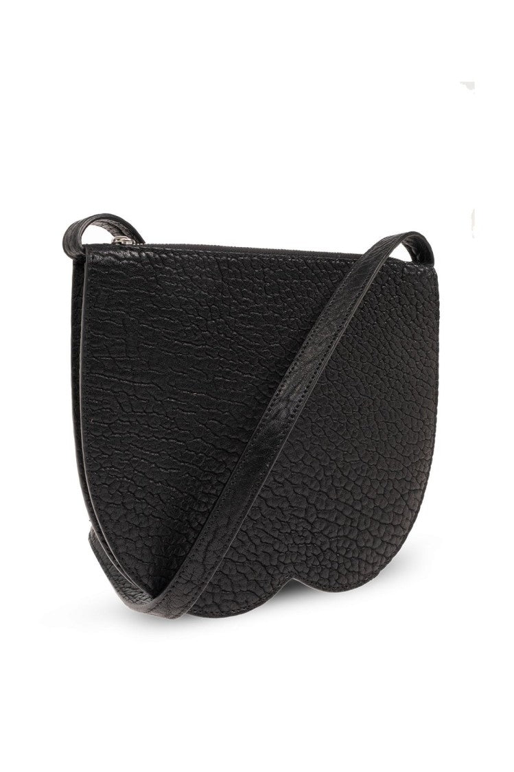 Burberry Textured Leather Clutch With Scalloped Edge