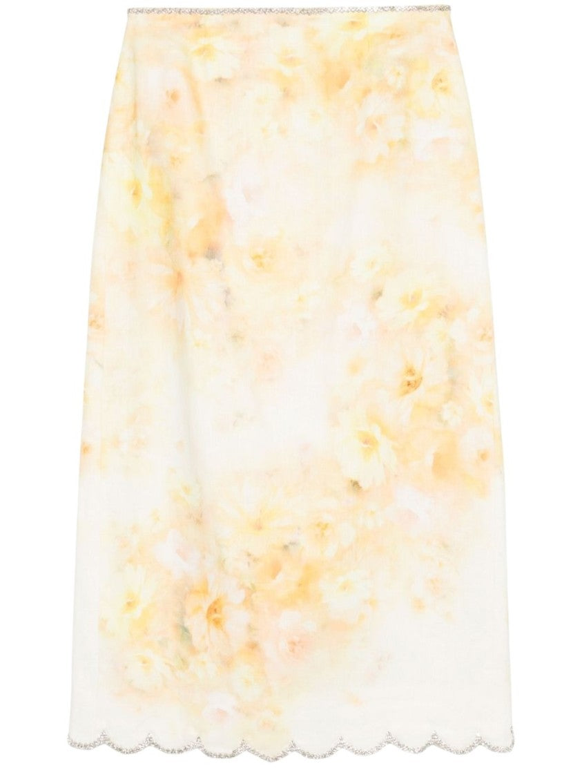 Zimmermann Floral Print Maxi Skirt