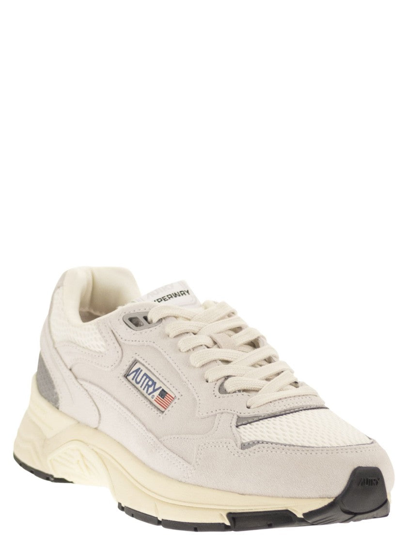 Autry Hyperway - Suede And Mesh Trainers