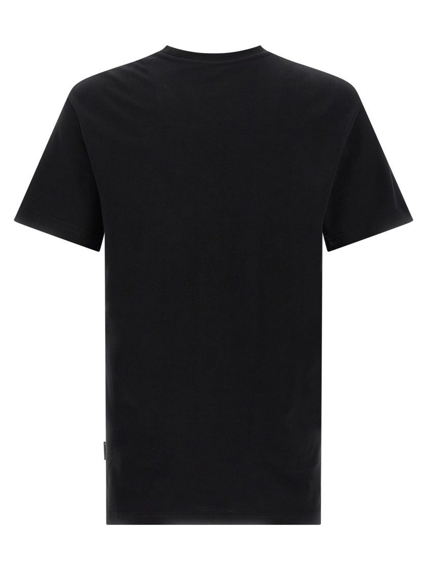 Philipp Plein Crewneck T-Shirt With Front Print And Logo Patch