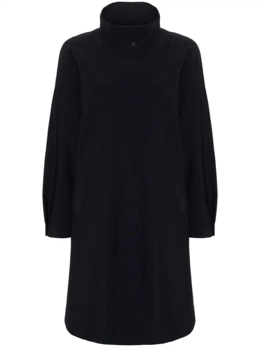 Herno Oversized Black Jacket With High Collar