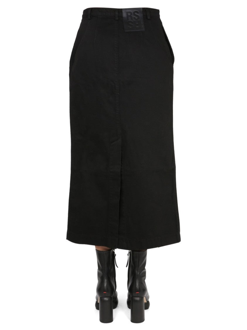Raf Simons Black Midi Skirt