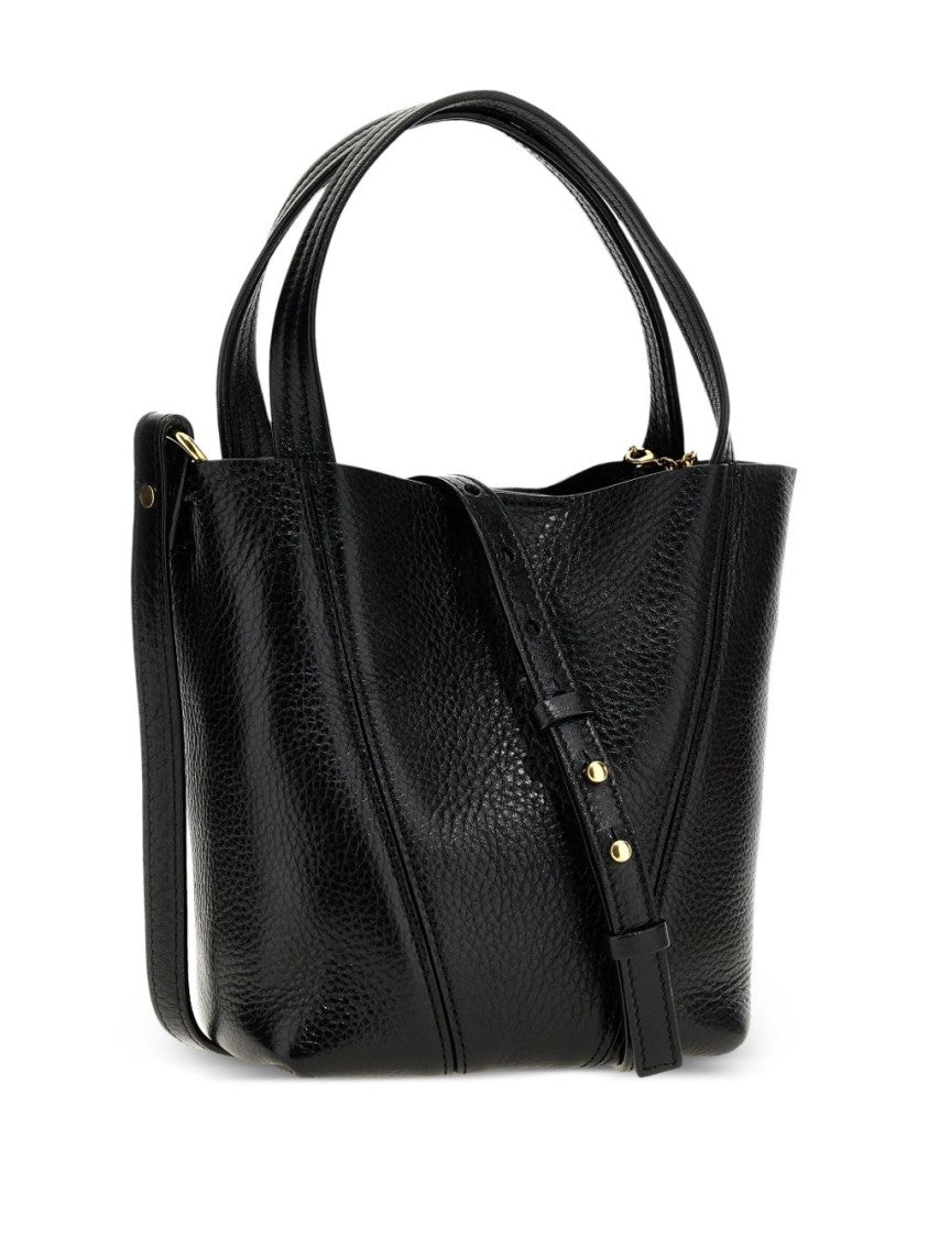 Chloé Structured Textured Leather Dual Handle Handbag