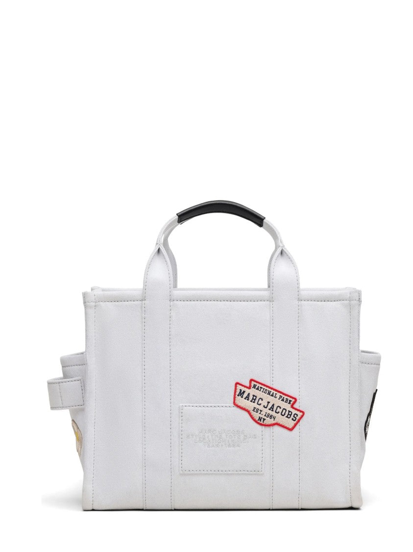 Marc Jacobs White Cotton Medium Tote Bag