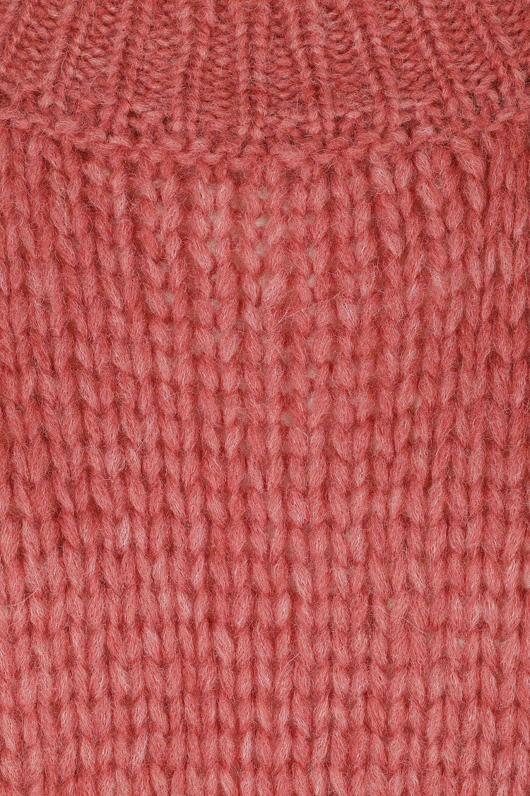 Roberto Collina Ribbed Trim Pink Crew-Neck Sweater By Roberto Collina