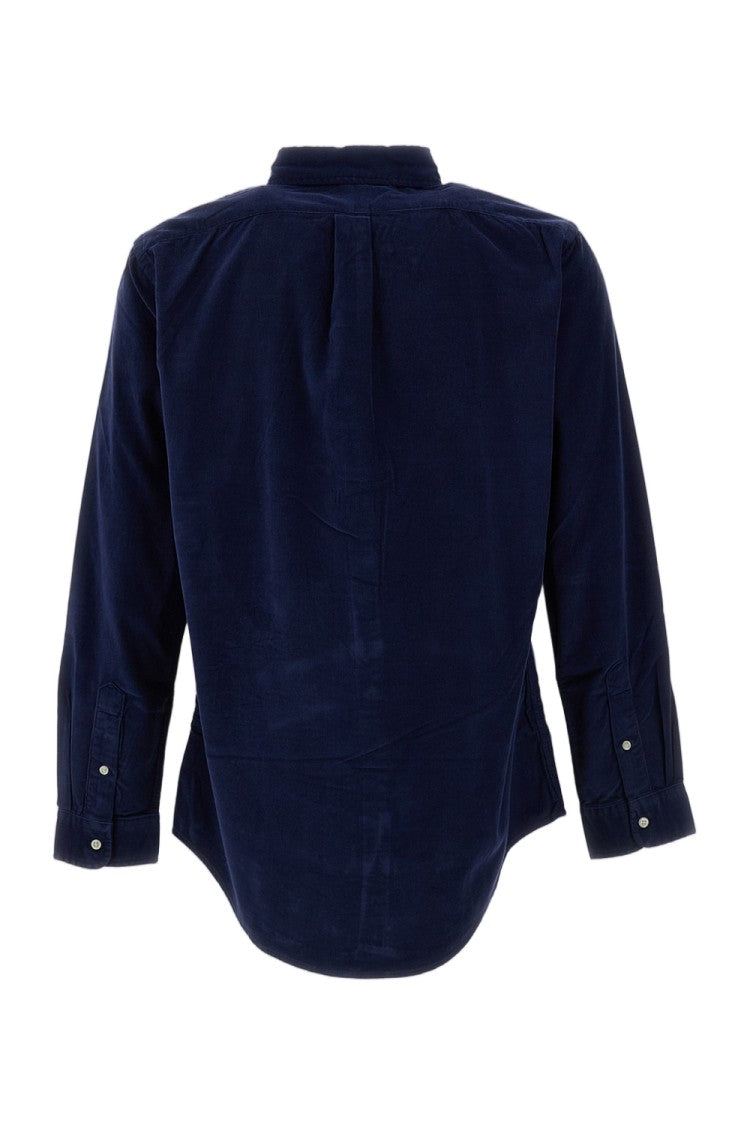 Polo Ralph Lauren Blue Custom-Fit Cotton Corduroy Shirt