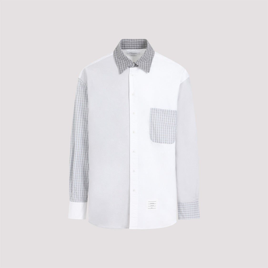 Thom Browne White Cotton Funmix Oversized Long Sleeve Shirt