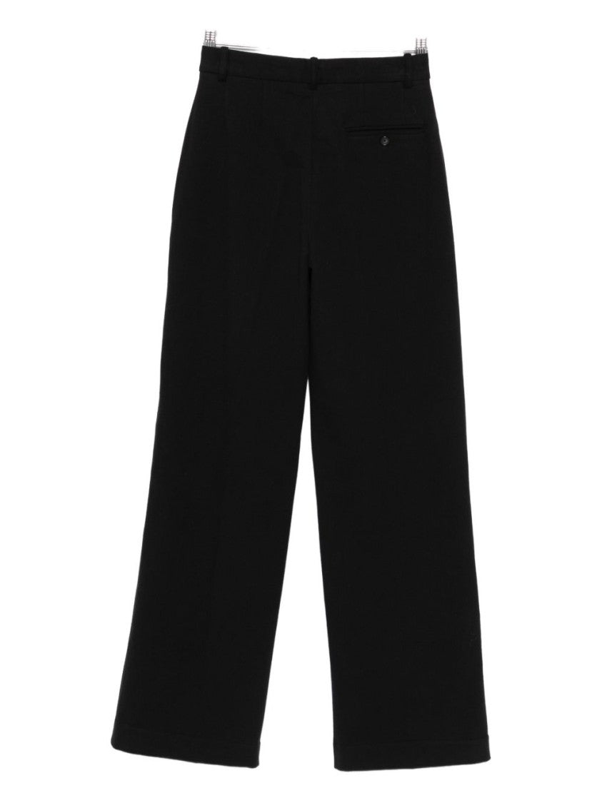 Circolo 1901 Tailored Black Trousers With Concealed Fastening