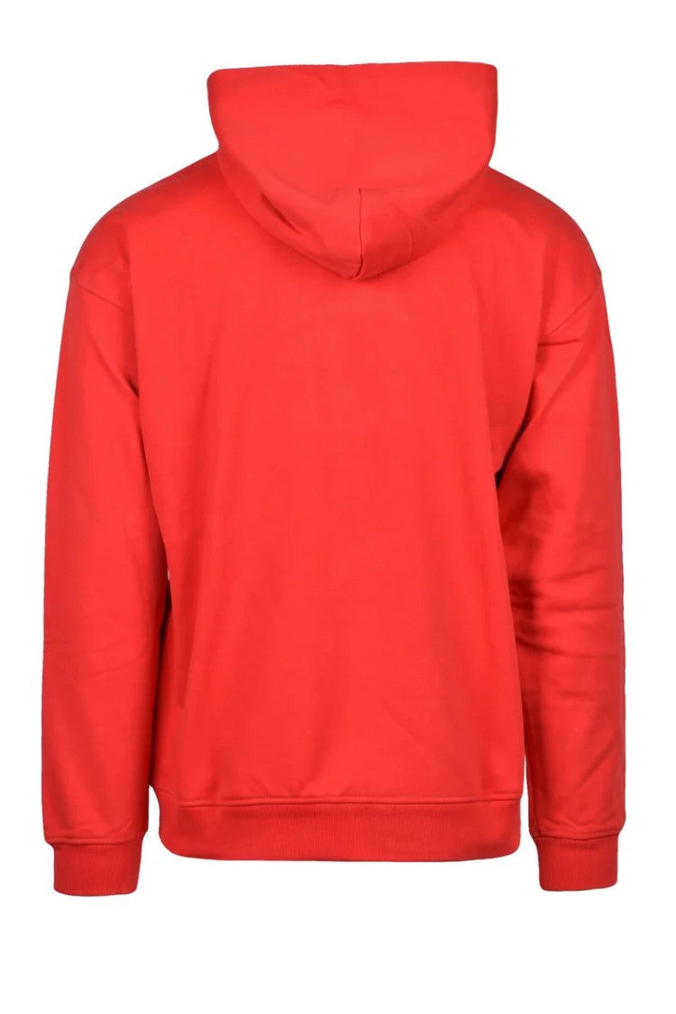 Diesel Red Cotton Polyester Men's Hoodie