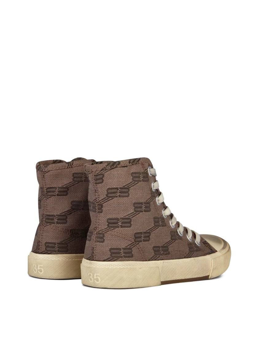Balenciaga Paris Bb Monogram Logo Hi-Top Sneakers