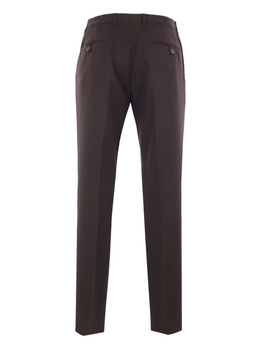Prada Brown Slim Fit Tailored Trousers