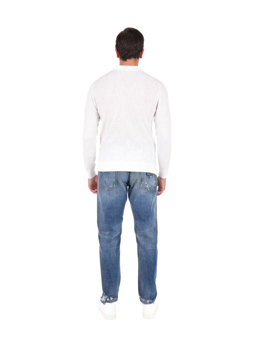 Boglioli Long-Sleeved Wool Polo Shirt