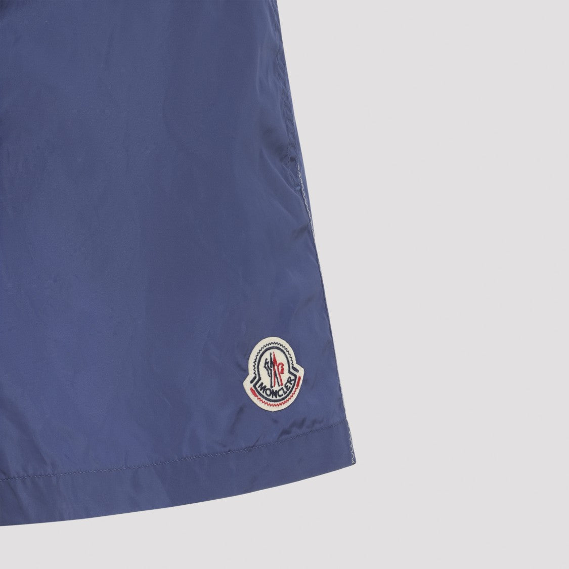 Moncler Streamlined Blue Swim Shorts With Elastic Waistband