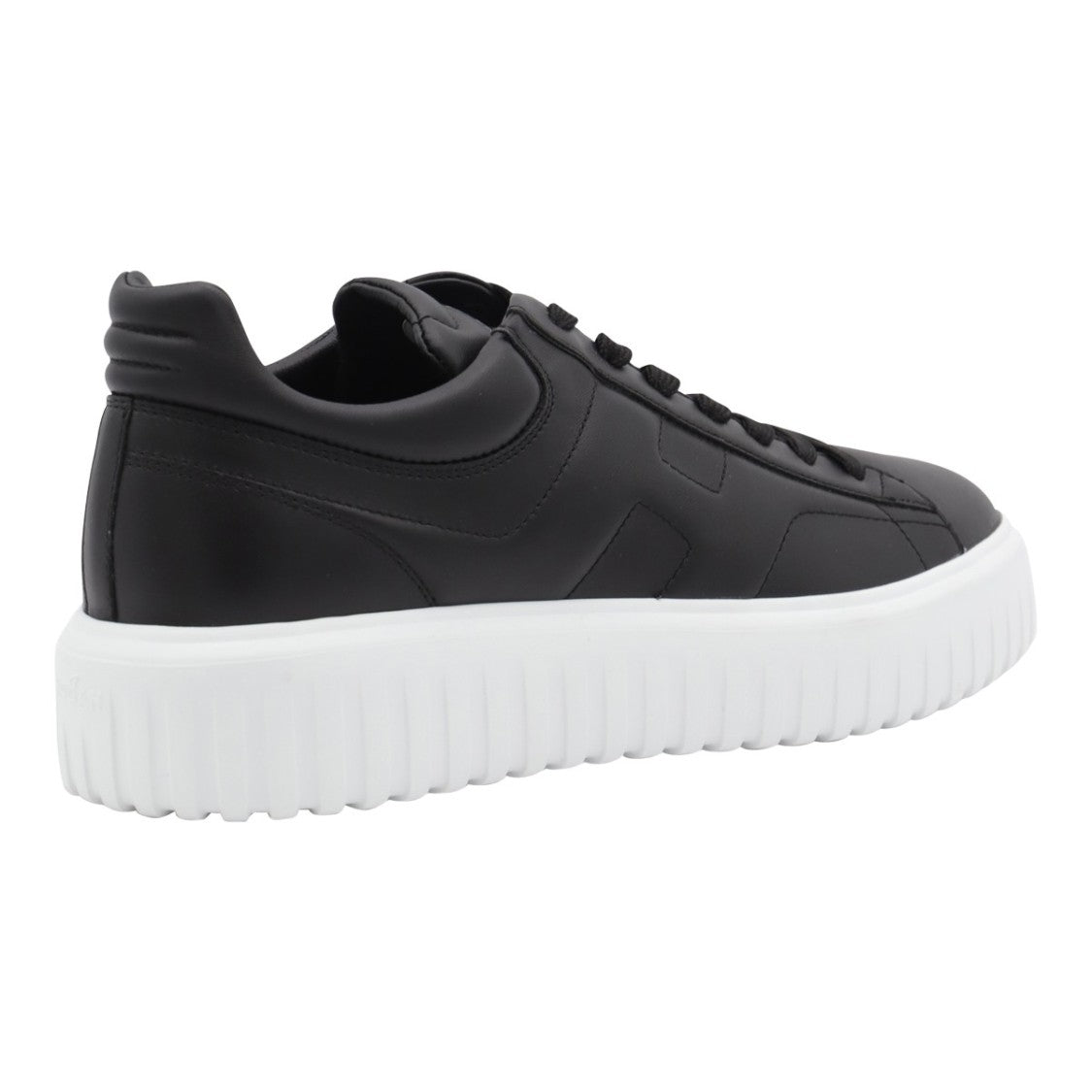 Hogan Black Sneakers With Thick Ridged White Sole