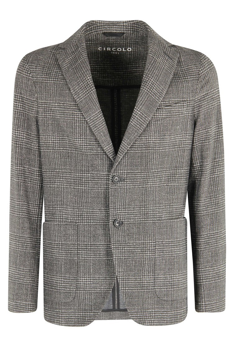 Circolo 1901 Double-Breasted Tailored Jacket With Classic Check Pattern