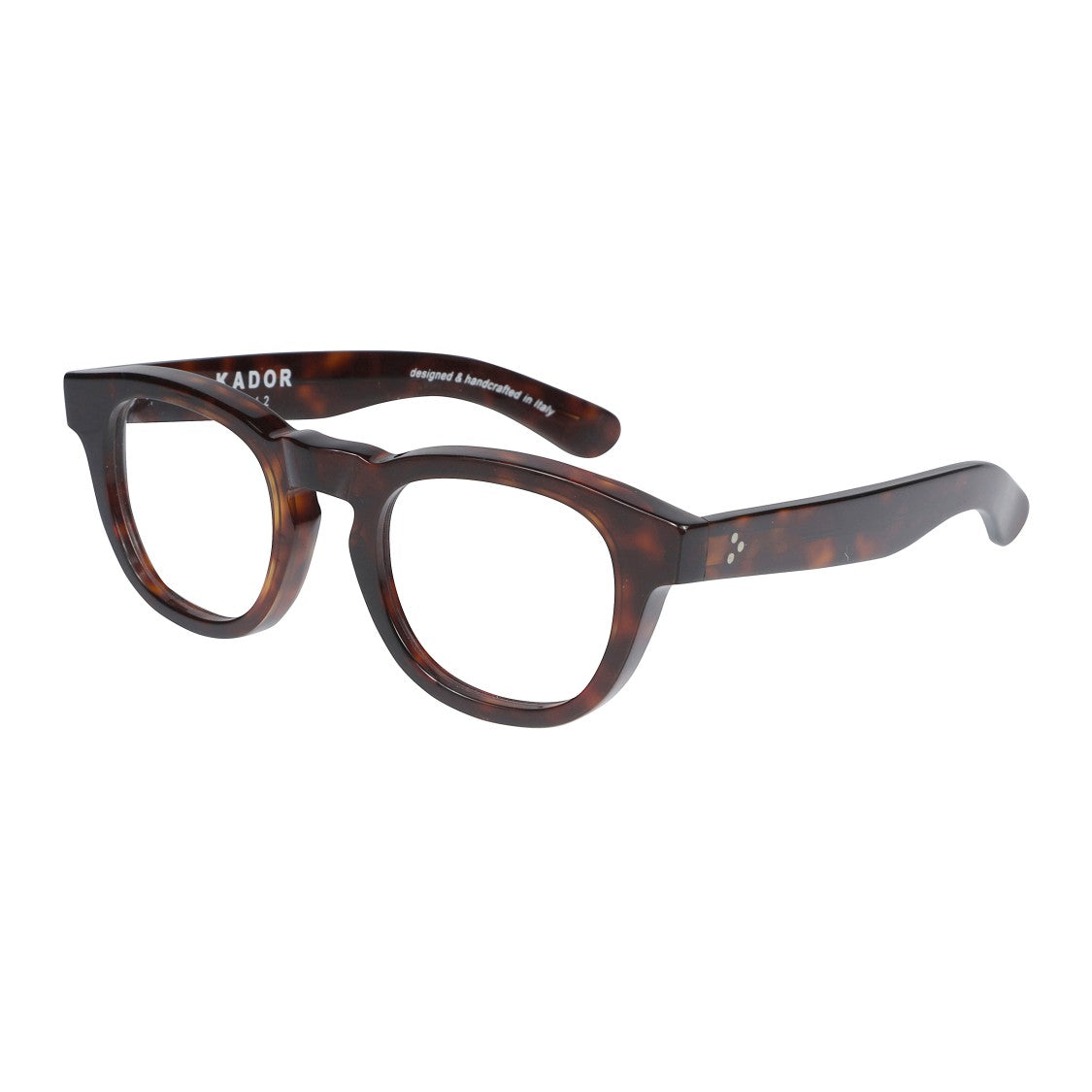 Kador Kosmo/N Round Tortoiseshell Frame Eyeglasses With Metallic Accents