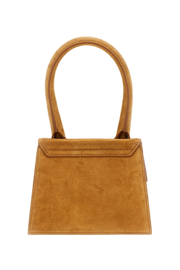 Jacquemus Trapezoidal Leather Shoulder Bag With Magnetic Flap Closure