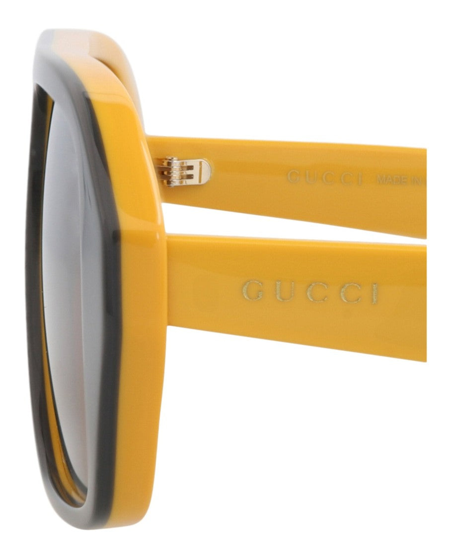 Gucci Aviator-Frame Recycled Acetate Sunglasses With Two-Tone Design