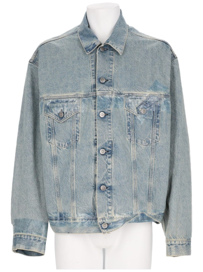 Maison Margiela Light Blue Denim Shirt With Flap Pockets
