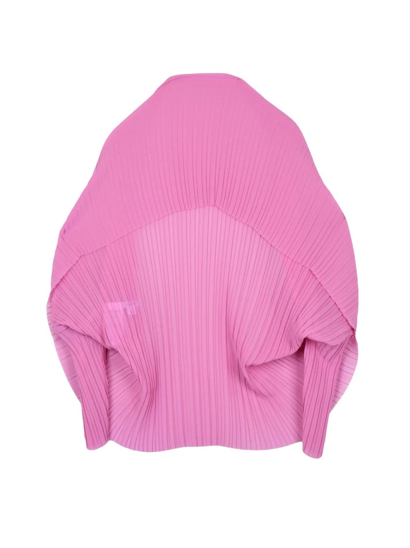 Max Mara Pink Polyester Pleated Shrug