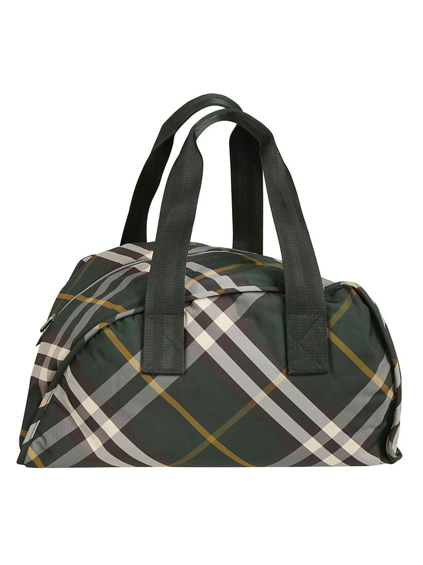 Burberry Structured Check Pattern Bag