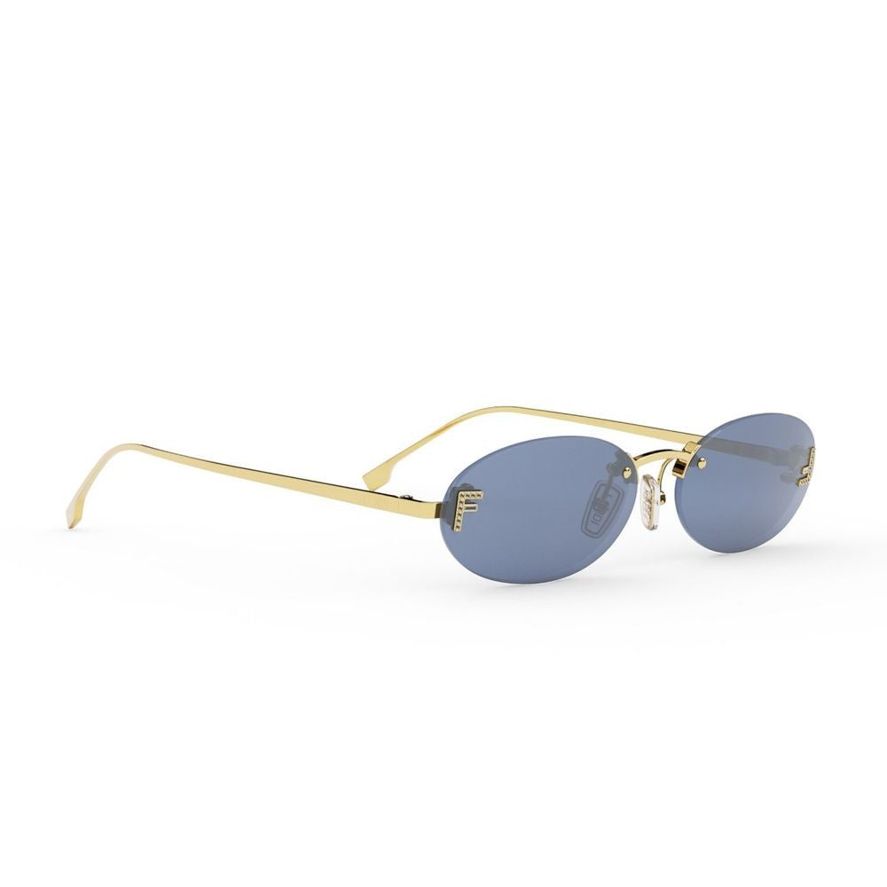 Fendi First Crystal Oval Rimless Sunglasses