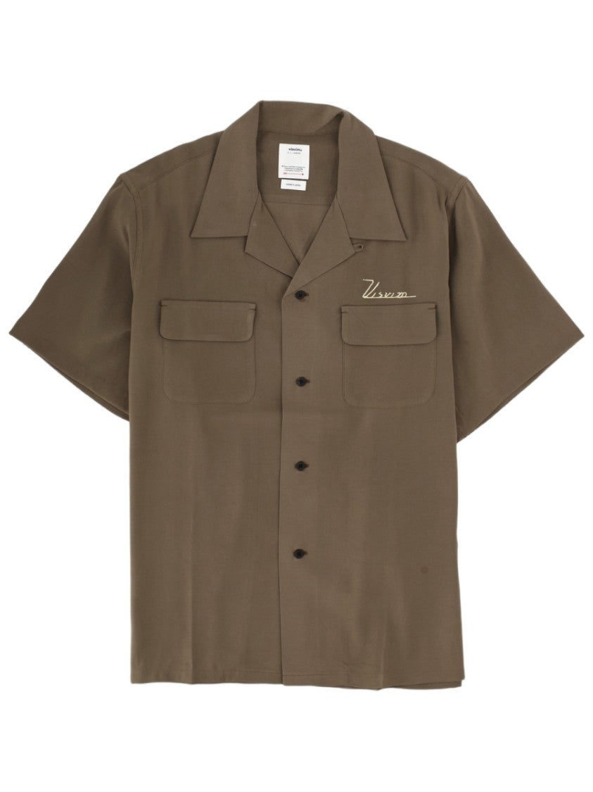 Visvim Brown Short-Sleeve Camp Collar Rayon Shirt